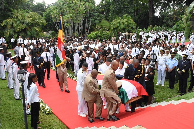 Seychelles’ longest-serving president, France Albert Rene, is laid to rest during state funeral
