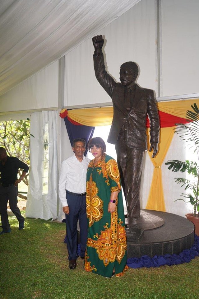 Nelson Mandela statue unveiled in Seychelles’ Peace Park on South African icon’s birthday