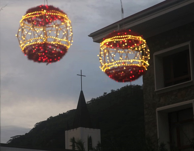 Seychelles’ capital lights up for (low-key COVID) Christmas