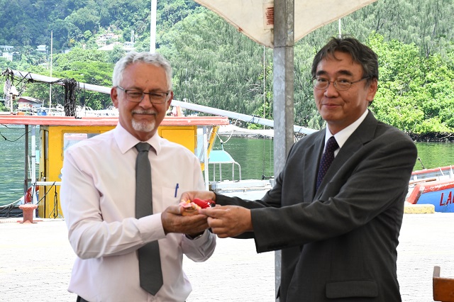 Japan donates patrol vessel to Seychelles for surveillance of marine protected areas