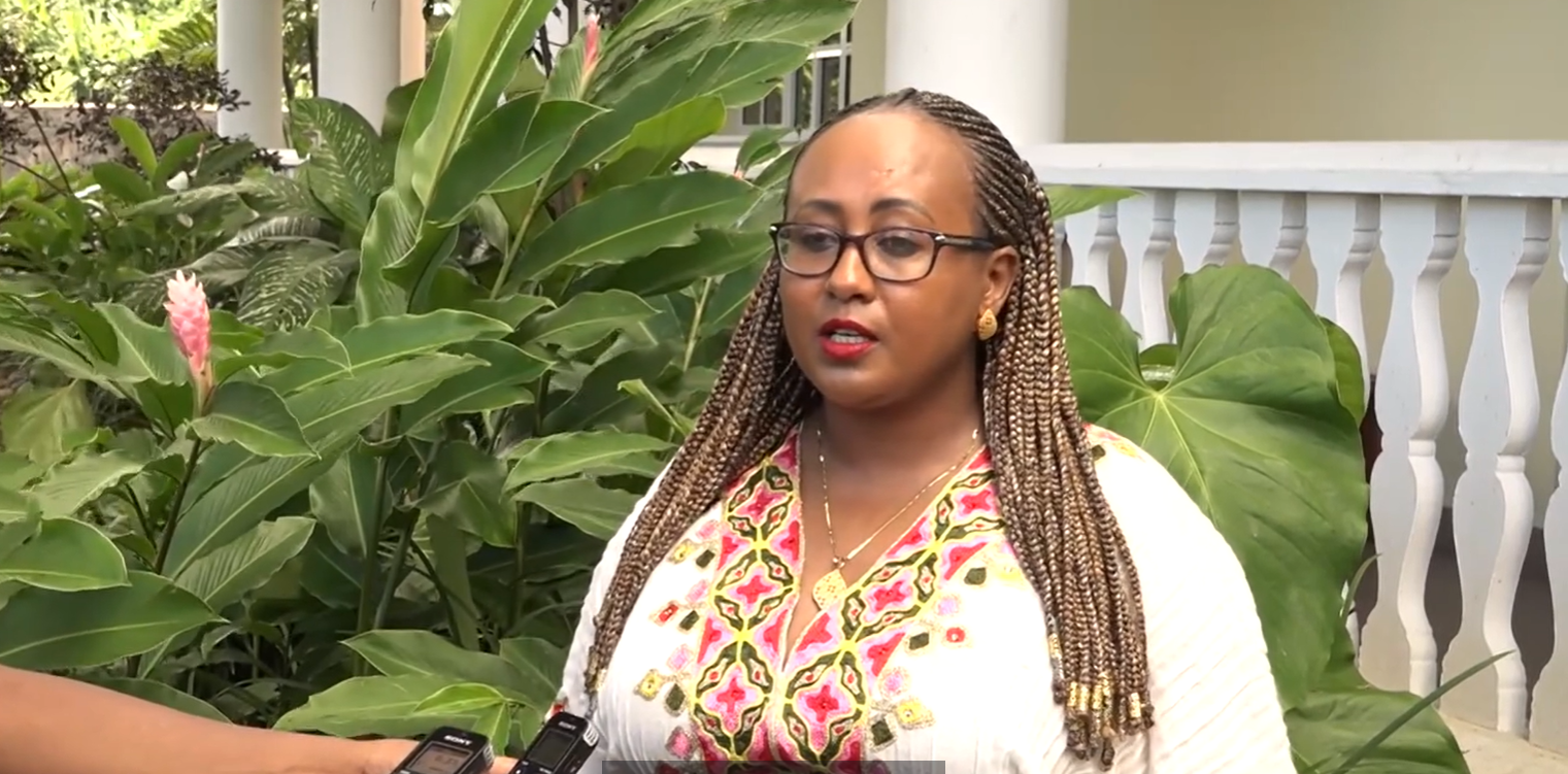 Anbasader Letyopi pour Sesel in prezant son dokiman akreditasyon