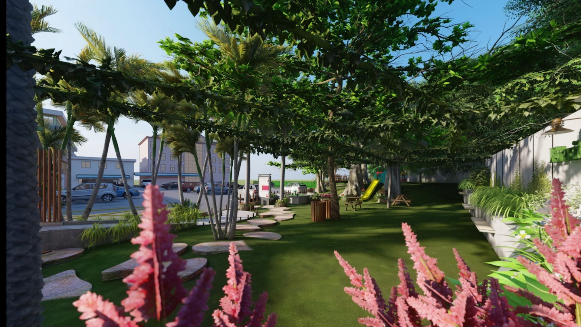 Mer Lavil par enterim, Lydia Charlie in siny en lagreman pour devlop en pti zarden andeor biro Mer Lavil.