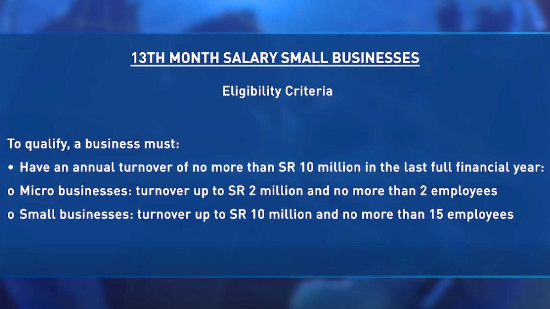 Minister Finans, Planifikasyon Ekonomik, Komers ek Lenvestisman i’n ofisyelman lans sa progranm lasistans pour 13enm mwan saler pour bann pti biznes.