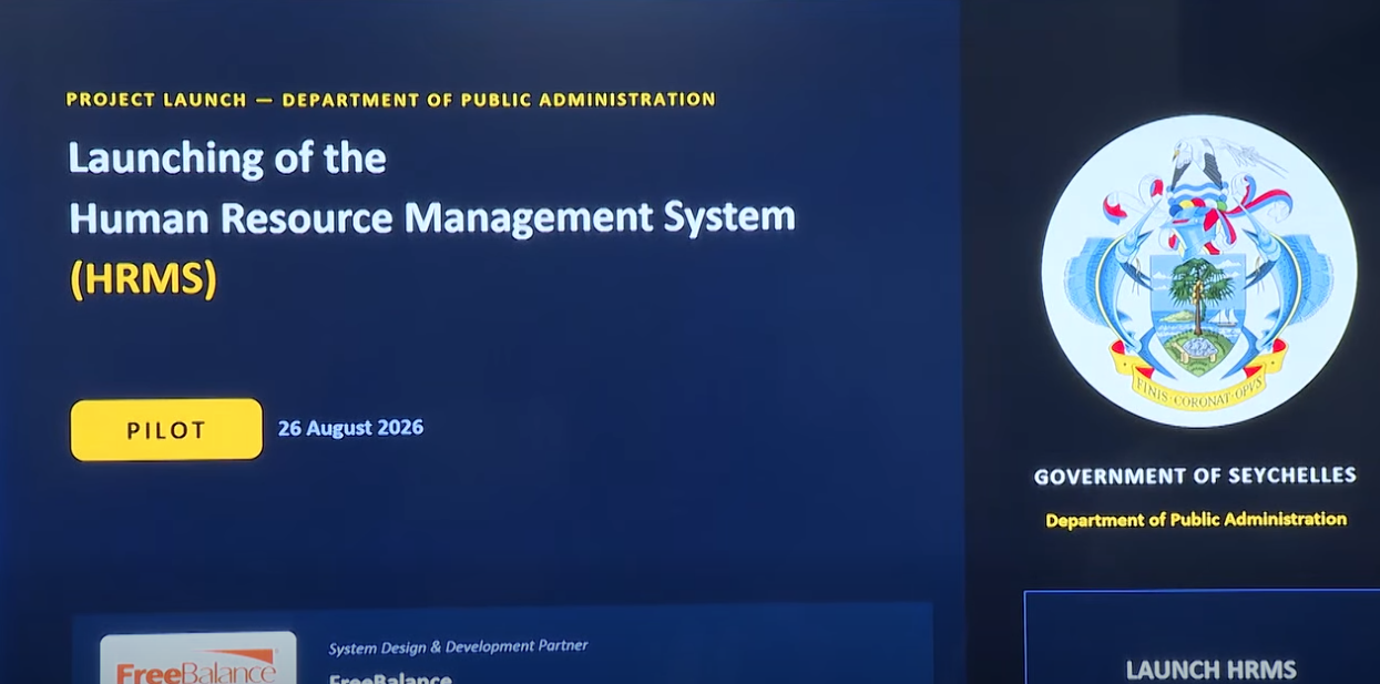En nouvo platform apele ‘Human Resource Management system’ in ganny entrodwir dan servis piblik Sesel. Son lentansyon se pou moderniz e amelyor fason ki resours imen i zere dan pei.